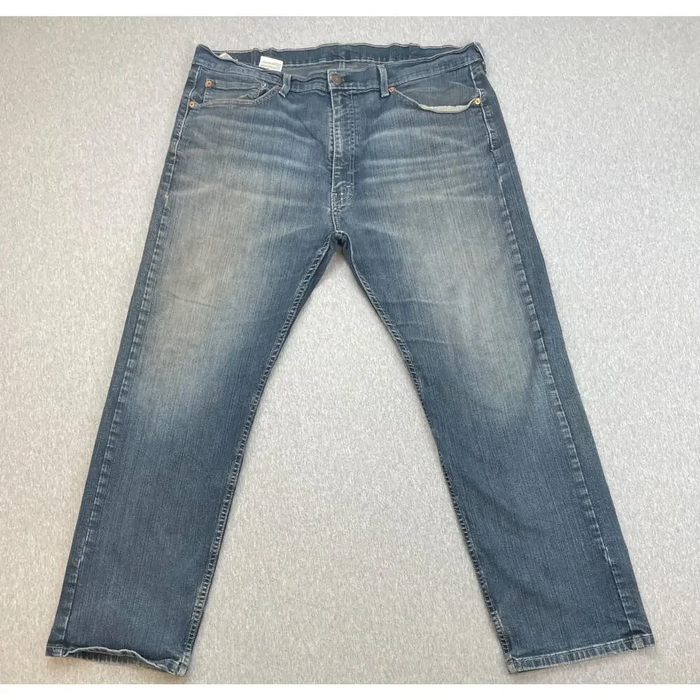Levis 505 Jeans Mens 40 x 30 Blue Cotton Blend Stretch‎ Straight